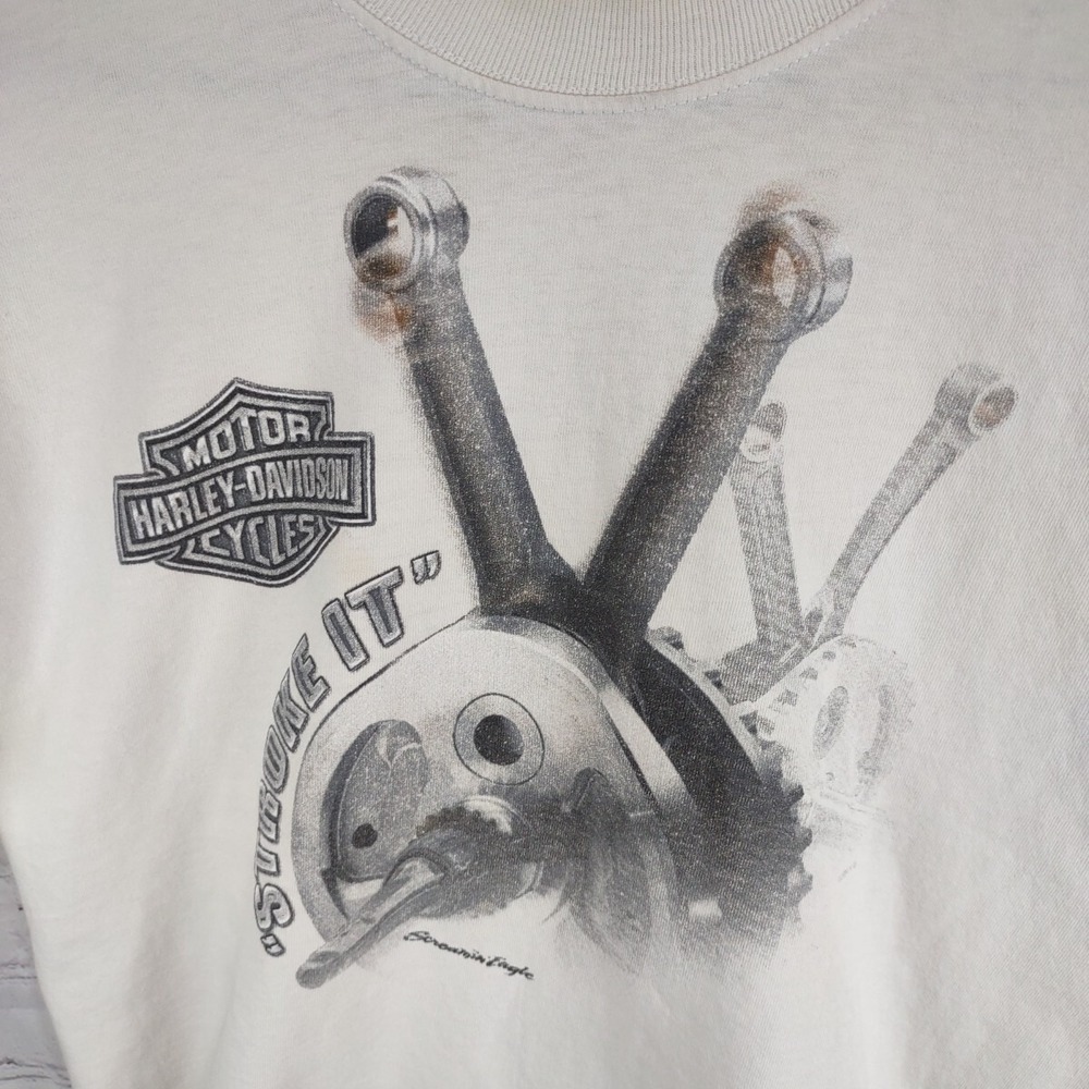 Harley Davidson M Shirt White 2004 Stroke It Talladega Test Facility Lincoln AL - Picture 2 of 11